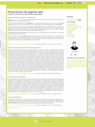 Ver Financiación de páginas web